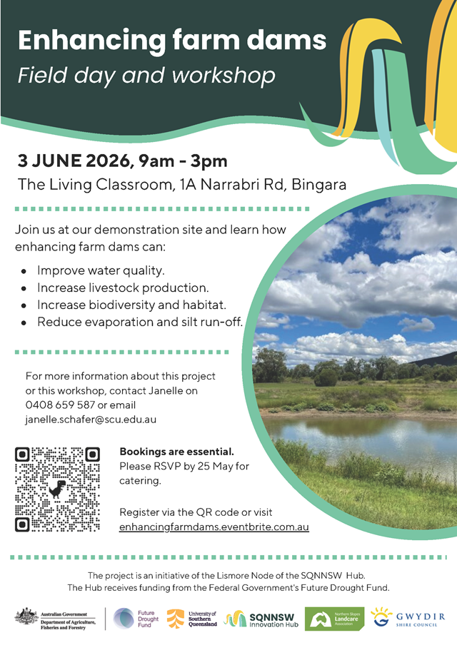 New Date Farm dam poster A4 640p